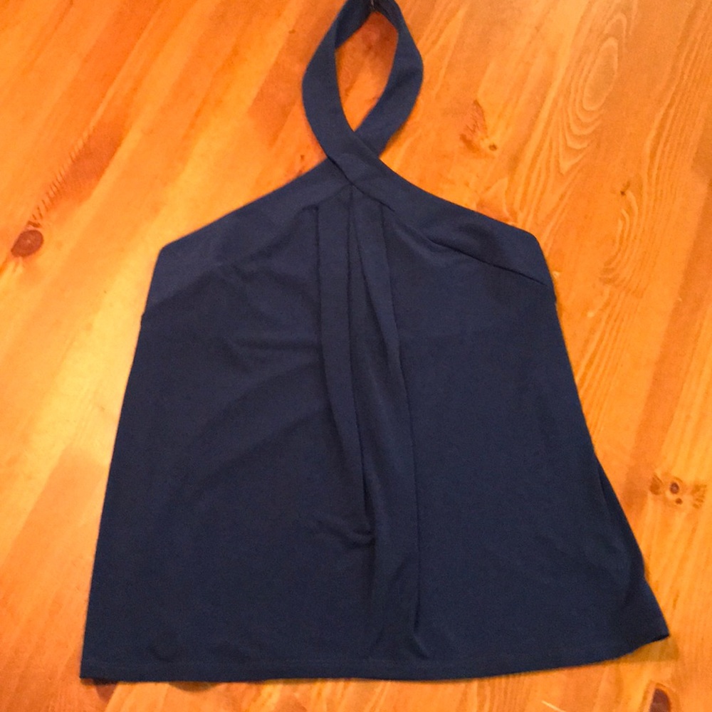 Express Navy Knit Halter SZ: Small - Picture 1 of 6